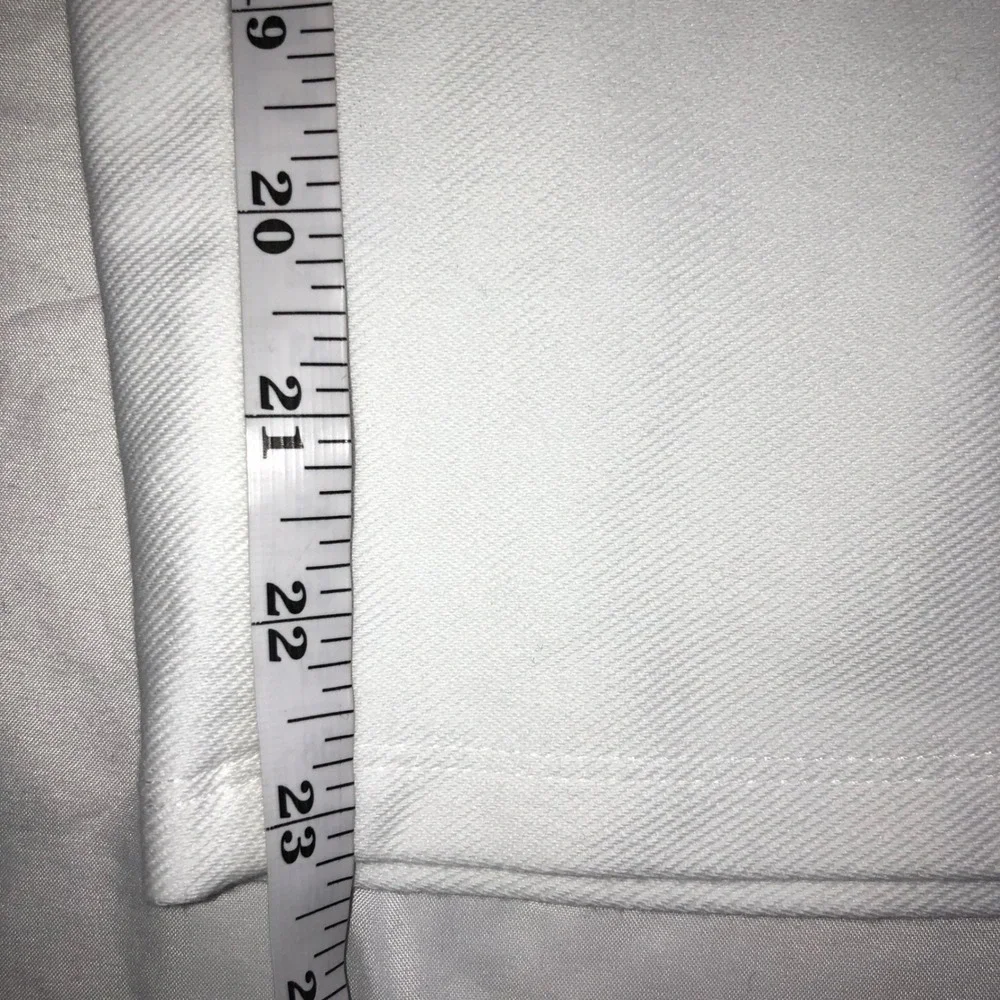 Michael Kors White Wide Leg Crop Pants Gold Hardware Textured Knit Large